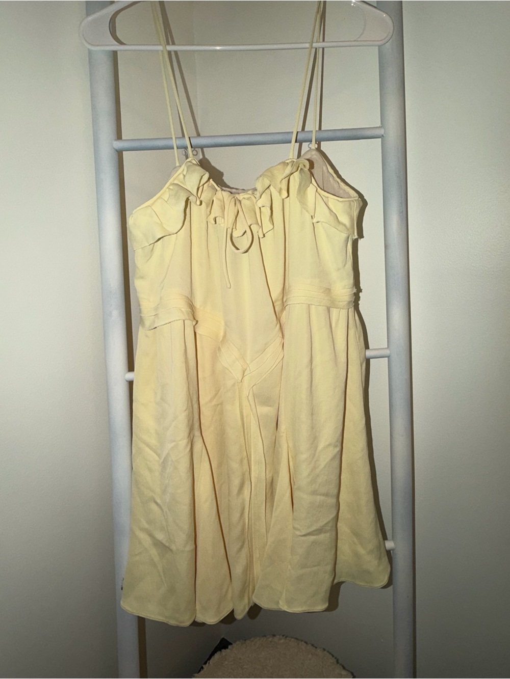 Zara Yellow Ruffle Mini Dress - Picture 4 of 5